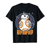 Star Wars BB-8 Beep Quote Circle Design Graphic T-Shirt T-Shirt