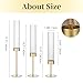Hewory Gold Hurricane Candle Holders: Brass Candlestick Holders Set of 6 Tall Taper Candle Holders for Candlesticks Candle Sticks Holder Decor for Table Centerpiece Wedding Party Christmas Decorations