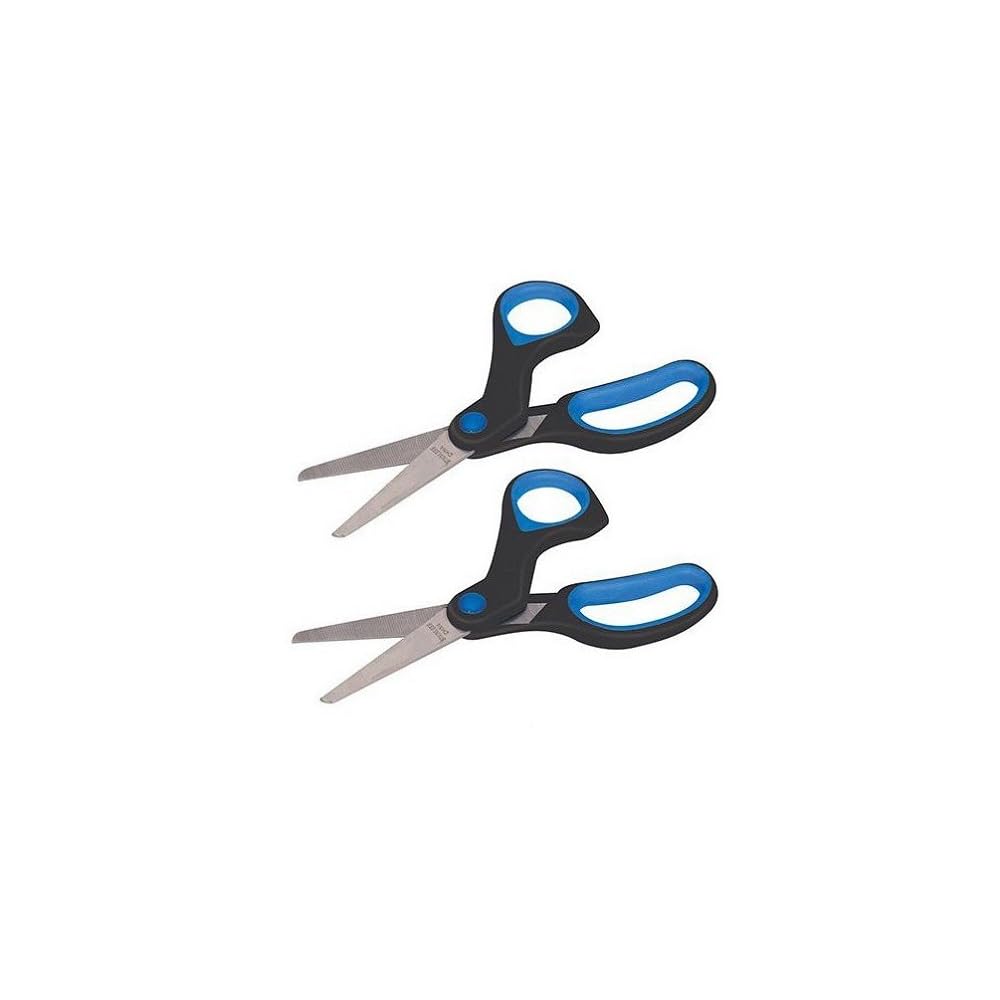 Silverline - Set Forbici Professionali 2 Pezzi, 140 Mm, Acciaio Inox, Multiuso - 2