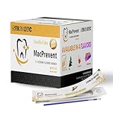 MacPrevent 5% Sodium Fluoride Varnish with TCP 0.4ml of Varnish and One Applicator Brush Remineralizing Toothpaste Fluoride Toothpaste for Enamel Repair Oral Care Dental Supplies | (50, Vanila)