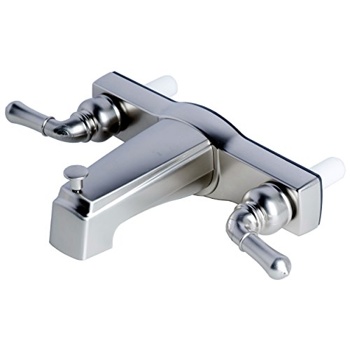 Laguna Brass 3310BN/4010BN Mobile Home Two Handle Non-Metallic 8" Tub Diverter with Shower Head/Arm/Flange, Brushed Nickel Finish