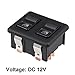 uxcell 10 Pins Car Window Switch Dual Button Car Control Master Rocker Switch Momentary Glass Lifter Switch, DC 12V