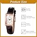 Imagen de OIDEA Relojes Rectangular Analógico Mujer: Reloj de Pulsera Cuarzo para Señora Pequeño Clásico Vintage Escala de Números Romanos Correa de Cuero Marrón