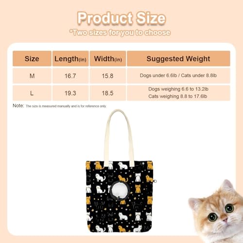 Bolsa de hombro de lona transpirable para llevar gatos pequeños de forma cómoda 3