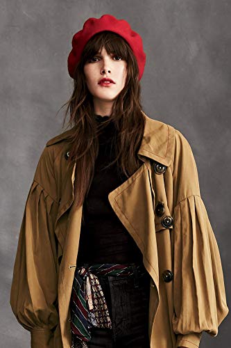 Image of Klong Women Wool Beret Hat French Style Solid Color