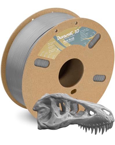 Image of DURAMIC 3D PLA+ Printer Filament 1.75mm PLA Plus Neatly 2Kg Spool(2.2lbs) | PLA Pro Tougher and Stronger, Dimensional Accuracy Probability + /- 0.02mm Gray