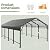 JAMFLY Carport 12X20 FT Heavy Duty Carport Car Canopy with Galvanized Steel Roof, Metal Carport with Enhanced Base, Upgraded Extra Large Garage for Cars, Tractors, Trucks, Boats