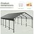Shintenchi 12x20 FT Carport,Metal Carport with Enhanced Base, Oversized Garage Outdoor Galvanized Shelter,Heavy Duty Carports Canopy for Cars,Boats and Tractors