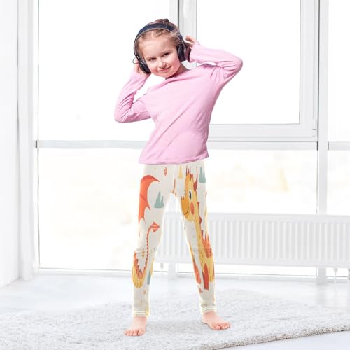 Toddler Girls Leggings Printed Yoga Pants Leggings Create Poster Dragon for Kids4