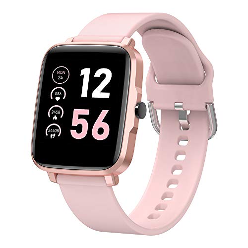 Smartwatch, Reloj Inteligente Mujer Hombre con Pulsómetro, Termómetro reloj deportivo Presión Arterial Monitor de Sueño Podómetro Pulsera Actividad Inteligente Compatible con iOS y Android