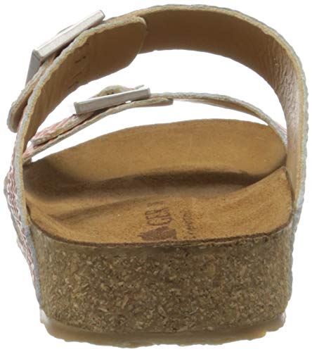 Image of HAFLINGER Andrea Elegant Leather Sandals with Rubber Sole and Cork Latex Footbed Unisex