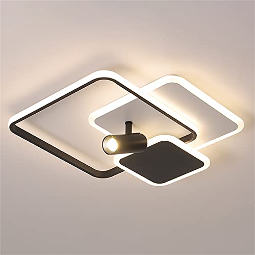 Plafonnier LED moderne carré et orientable pour salon
