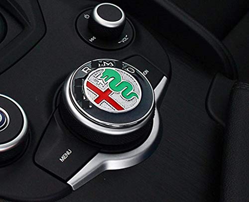 Eppar New Decorative Center Control Button Sticker Compatible with ALFA Romeo Giulia 2016-2019 (A-Style)