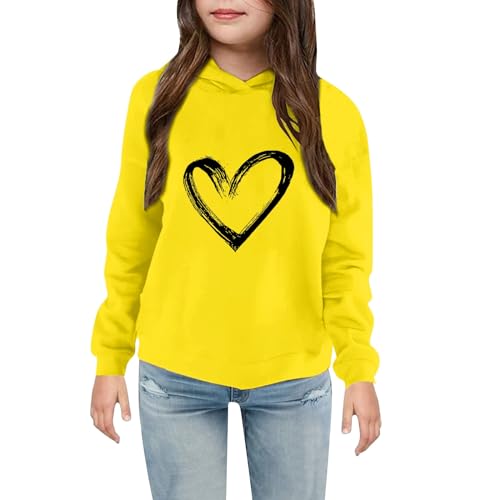 Toddler Girls Boys Solid Sweatshirt Pullover Hoodies Heart Printed Hooded Sweatshirts Girls Trendy Cute Preppy Clothes2