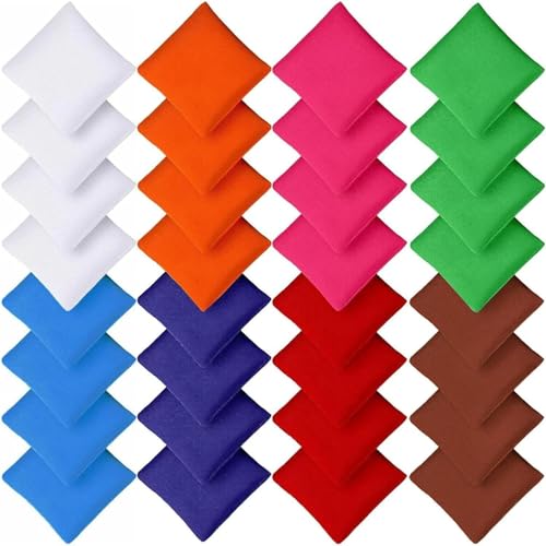 Sachets de cornhole lot de 32 pièces pour jeu de lancer de sac et tournoi de jardin