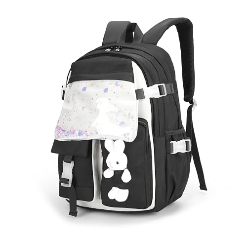 Cute Backpack for Girls Trendy School Bag for Girls Durable Book Bag for Students Girl Daily Backpack Black2