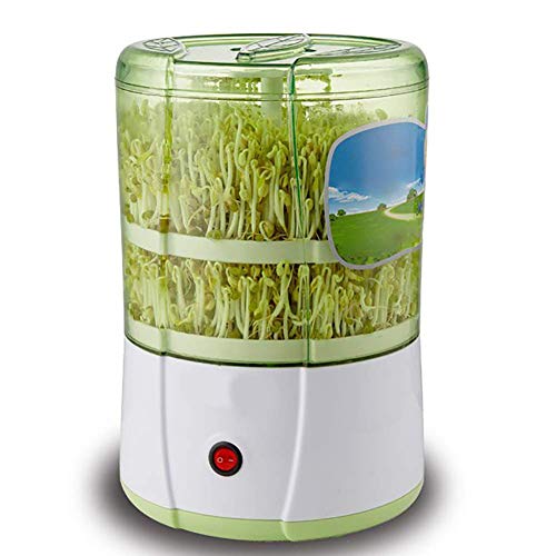 STARAYS Seed Germination Machine, Double-Layer Multi-Function Bean Sprout Machine Intelligent Temperature Regulato Large Capacity 360 Degree Sprinkler Irrigation Machine