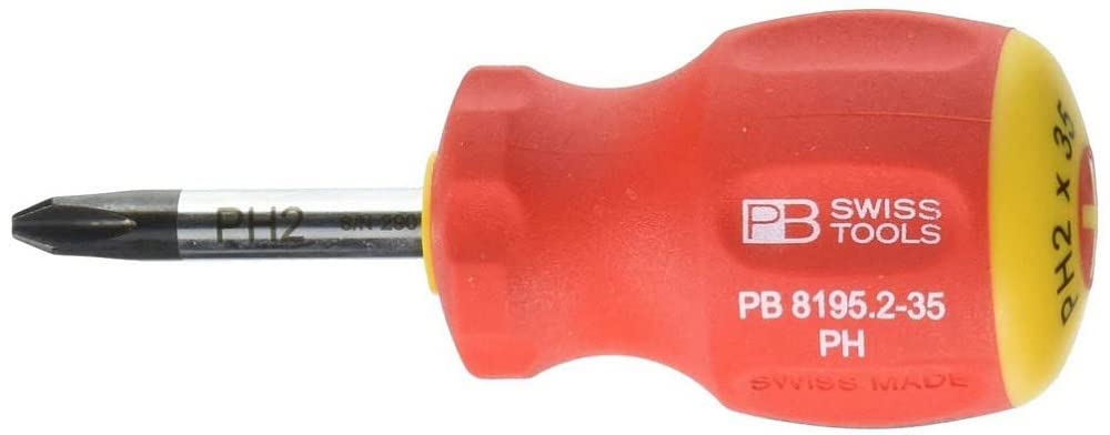 SwissGrip Stubby Screwdriver for Phillips screws size 2