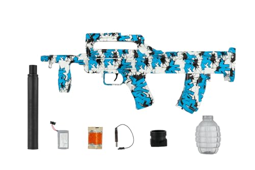 Image of Electric Gel Blaster Toy Gun with Rechargeable Battery, Gel Balls, Scope & Tactical Accessories - Outdoor Shooting Toy for Kids & Adults (The WAR P90-57 CM)