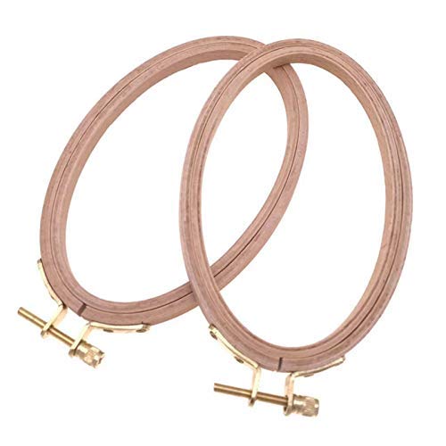 Bwrmhme JX 6 X 4 Inch Oval Embroidery Hoops Hand Quilting Hoops Ellipse Cross Stitch Hoop Craft Tool- 16X10 Cm  cover