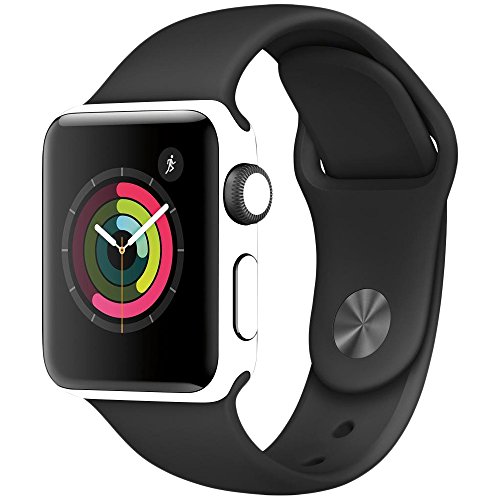 MightySkins Skin Compatible with Apple Watch Series 3 42mm - Solid White | Protective, Durable, and Unique Vinyl Decal wrap Cover | Easy to Apply, Remove, and Change Styles | Made in The USA