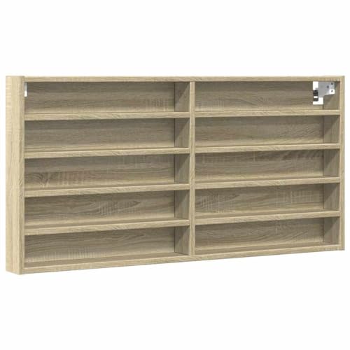 Armoire à vitrine chêne sonoma 100x8,5x50 cm bois d ingénierie