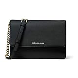 Schnappverschluss Michael Kors Daniela Large Saffiano Leather Crossbody Bag - Black