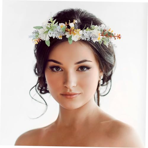 Couronne de fleurs artificielles mariage serre-tête léger et réaliste - 4
