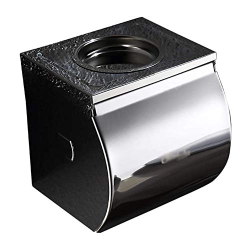 QLIGHA Edelstahl Aschenbecher Badezimmer Wandmontage mit Toilettenpapierhalter wasserdichte Rolle Tissue Box WC Aschenbecher Cover
