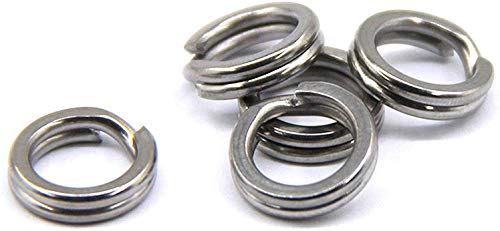 OROOTL 100pcs Fishing Split Rings Kit Stainless Steel Fishing Lures Ring Connector Heavy Duty Wire Ring Loop Round Jump Rings Freshwater Saltwater Terminal Tackle Accessories 4.5mm 5mm 6mm 7.5mm 8mm - Image 4
