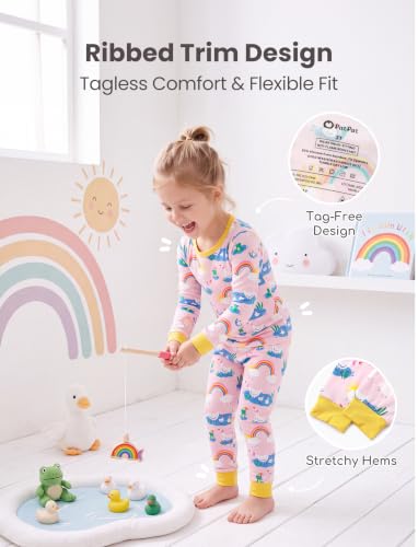 Image of PATPAT Bamboo Viscose Pajama Sets for Toddler Boys & Girls Baby Kids, Ultra-soft Snug fit Pjs Sleepers for Birthday Holiday
