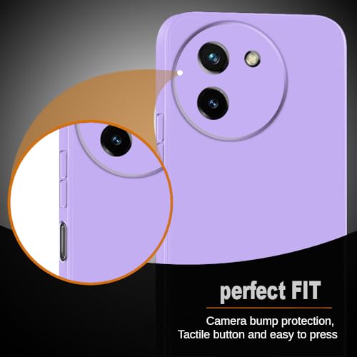 Image of Back Cover for Vivo T3x 5G | Full Camera Protection | Premium Liquid Silicon Case | Flexible Bumper Case for Vivo T3x 5G (Purple)