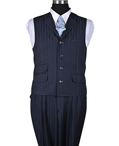 Fancy Stripe High Fashion Suit with Vest & Pants 52672