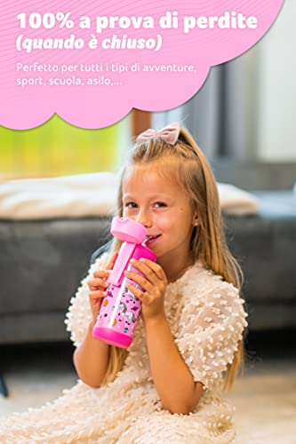 Jarlson® Borraccia Bambini Acciaio Inox, Bottiglia...