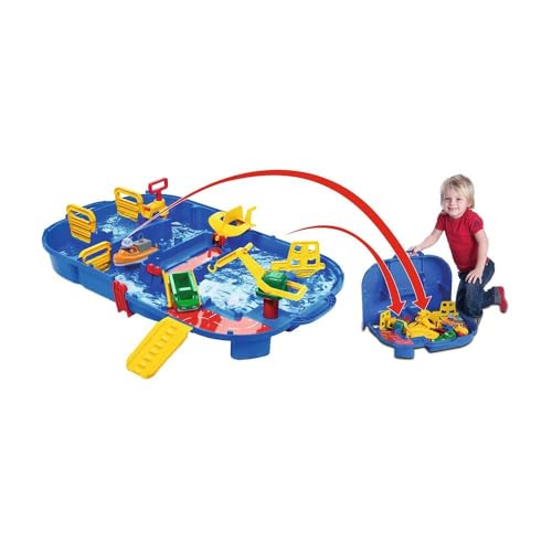 AquaPlay 8700001516 Wasserbahn Set „Schleusenbox“, 27-teilig
