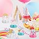 9 Stück Einhorn Bienenwabe Einhorn Party Deko 3D Waben Unicorn Regenbogen Honeycomb mittelstücke Papier Herzstück Tischaufsätze Dekoration für Mädchen Geburtstag Thema Party Tischdeko