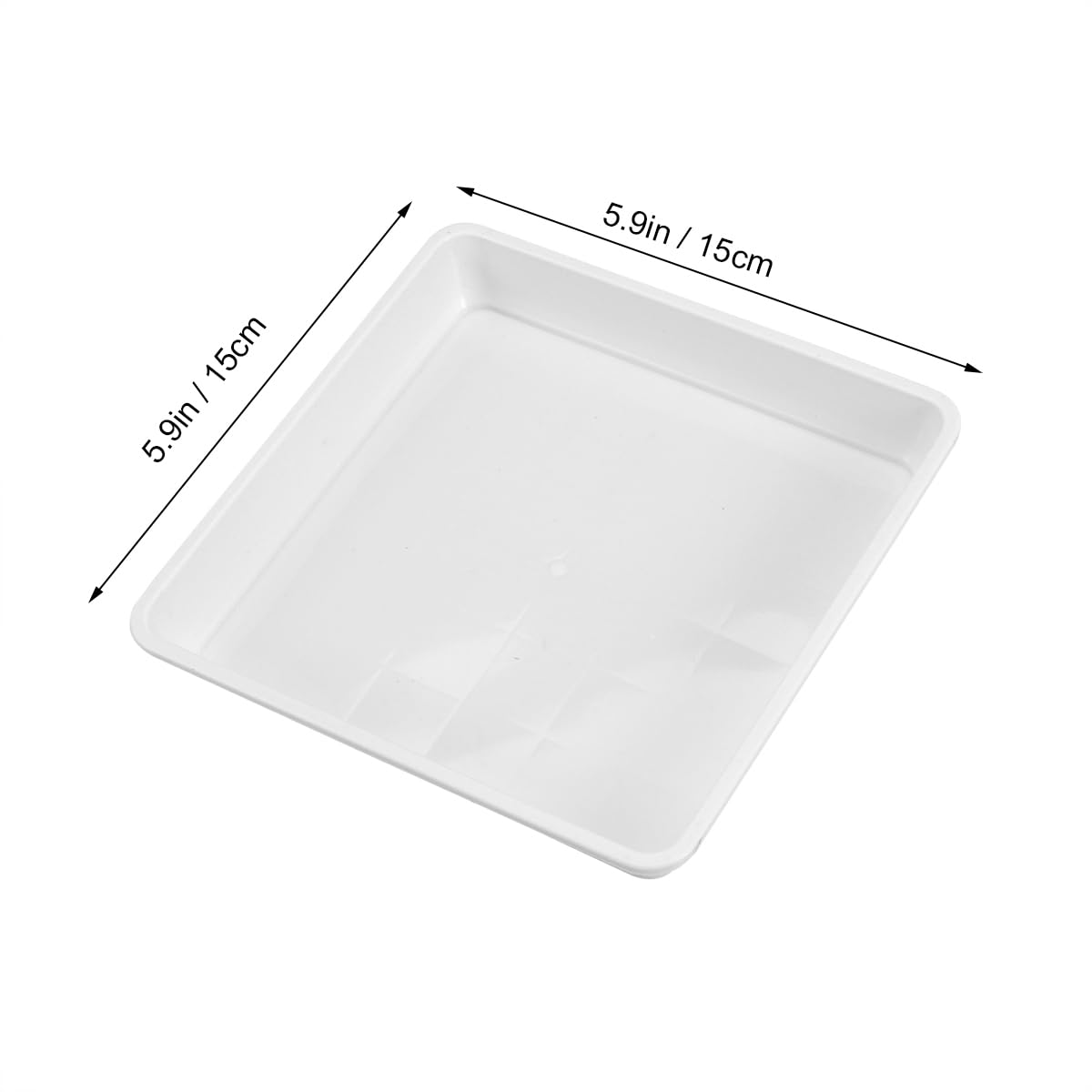 Happyyyami, 10 piattini in plastica per vasi da fiori quadrati in plastica, per interni, esterni, giardino, casa, vaso da fiori da 13 cm