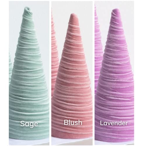 Image of Create Your Own Set of 4 Velvet Trees, Valentine Tree Tabletop, Winter Mantel Decor, Handcrafted Entryway, Wedding Centerpiece Bookshelf (Create Your Own)