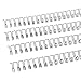 100Pcs Double Loop Wire Binding Spine 60 Sheet Capacity 3in1 Pitch 34 Loop 9.5mm Diameter Set Kit for A4 Paper Black Loop Binding Wires, Mixed Sizes (Black)