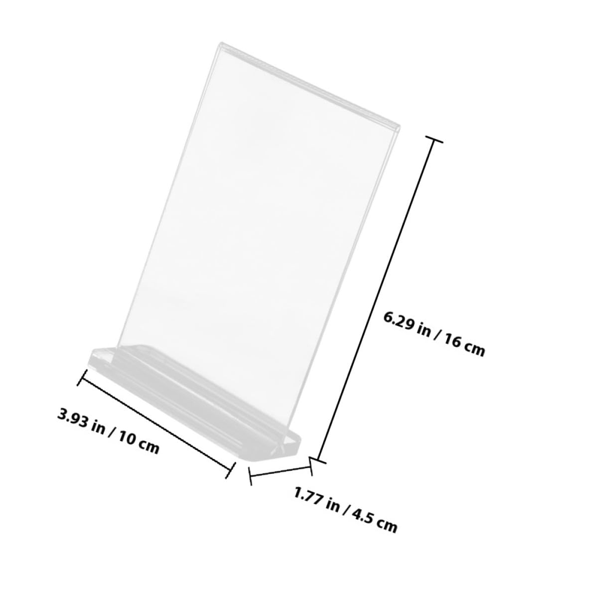 VALICLUD 10 Stück Transparenter T förmiger Acrylständer Preisschildhalter mit Stabilem Boden Design Doppelseitiger Menühalter für Restaurant und Riegel Geeignet