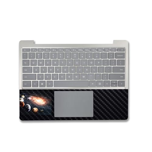 Image of MightySkins Carbon Fiber Skin Compatible with Microsoft Surface Laptop Go 3 (2023) Full Wrap Kit - Solar Galaxy | Protective, Durable Textured Carbon Fiber Finish | Made in The USA