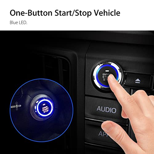 Hiwowsport 9Pcs Car Keyless Entry Engine Start Alarm System Push Button Remote Starter Stop thumb #8