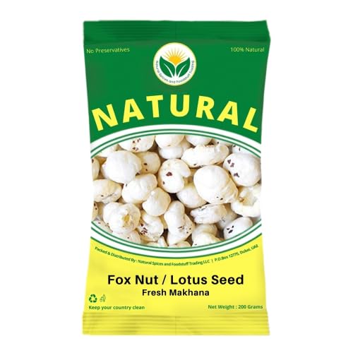 Natural Fresh Makhana, 500g (Foxnut/Lotus Seed)