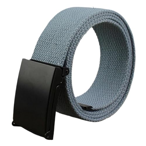 Belt, Canvas Belt, Metal Buckle, Men's and Women's Boys' Jeans Belt, Candy Colored 120cm Belt(Blue)2