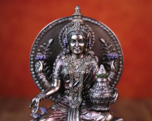 Estatua Diosa Lakshmi 8 Pulgadas Decoración India miniatura 6