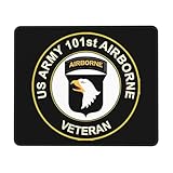 Tragbar Mauspads, Veteran der US-Armee, 101. Division, Verschleißfest Tischunterlage, Gaming Mauspad, 25X30cm, Büro, Tastatur, Laptops
