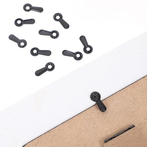Image of Picture Frame Backing Clips 500pcs Sturdy Iron Hardware Turn Buttons for Hanging Photos Photo Frame Fastener Parts for Hanging Pictures
