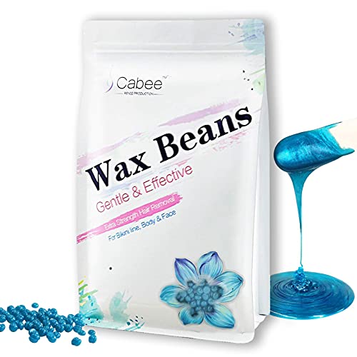 Hard Wax Beans for Waxing for Women and Men (1lb, blue,Chamomile)