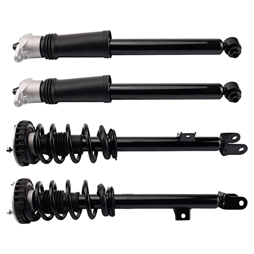 Image of TRQ Front and Rear Complete Strut Assembly & Shock Absorber Kit Complete Strut & Coil Spring Assembly Compatible with 2009-2014 Hyundai Genesis
