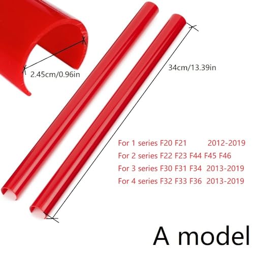 Image of Car Grill Inserts Trims for BMW 1 2 3 4 Series F20 F21 F22 F23 F30 F32 F33 F34 F36 Grill Stripes Grille Inserts Stripes Wrap(Red)